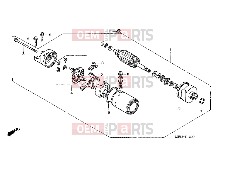 HONDA CB1300A5 CB1300 2005 E-12 STARTER ENGINE
