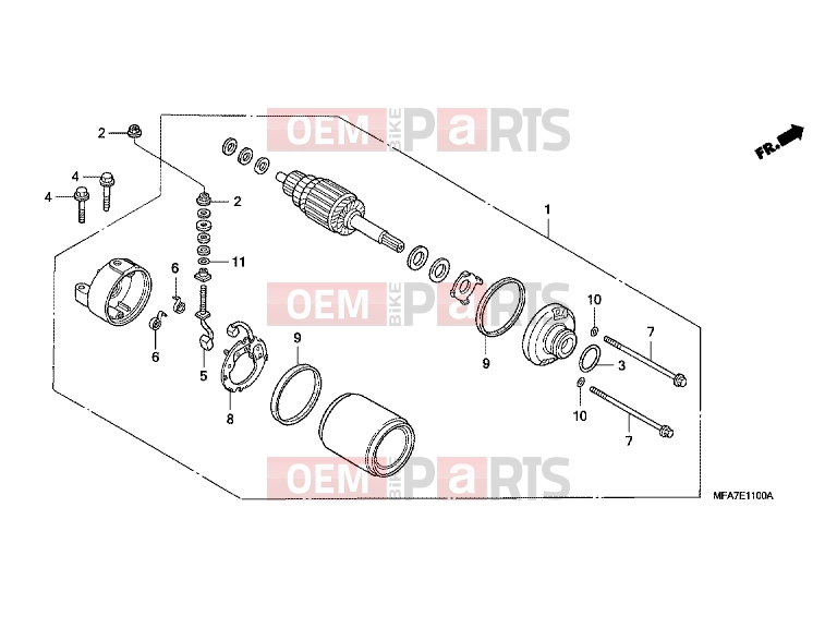 HONDA CBF1000A7 CBF1000 ABS 2007 E-11 STARTER ENGINE