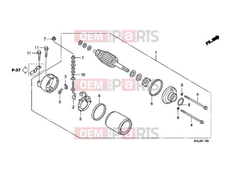 HONDA CBF1000FSA CBF1000FS 2010 E-11 STARTER ENGINE