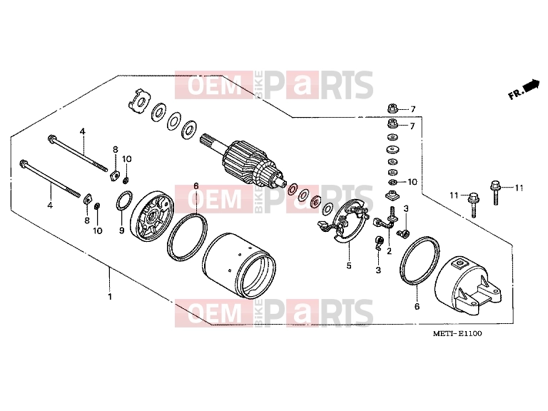 HONDA CBF5004 CBF500 2004 E-11 STARTER ENGINE