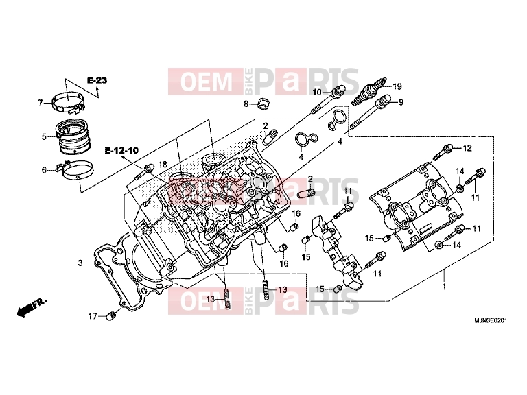 HONDA CTX1300AE CTX1300A 2014 E-2-1 LEFT CYLINDER HEAD
