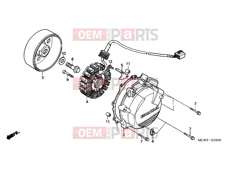 HONDA VFR8002 INTERCEPTOR 2002 E-8 GENERATOR