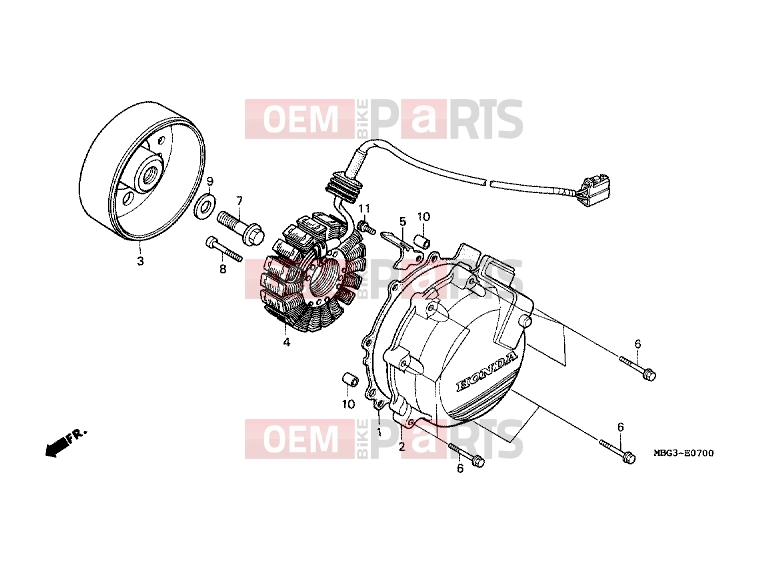 HONDA VFR800FIX INTERCEPTOR 1999 E-7 GENERATOR
