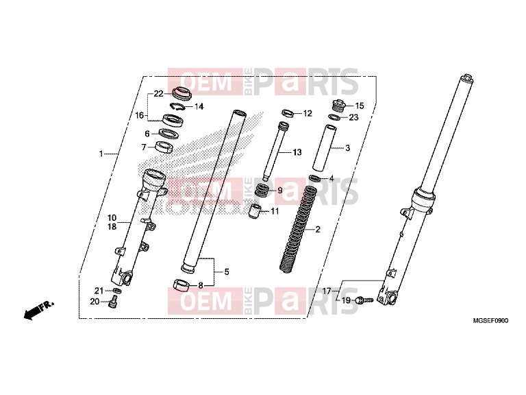 HONDA NC700SC NC700S 2012 F-9 FRONT FORK