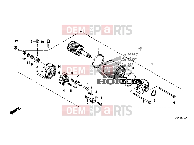 HONDA NC700SDC NC700S 2012 E-12 STARTER ENGINE