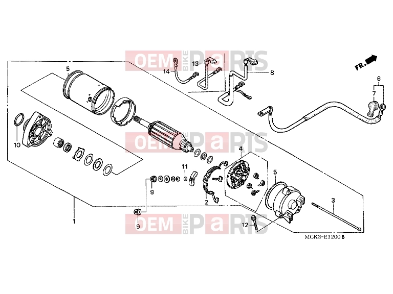 HONDA VT1100C24 Shadow 2004 E-12 STARTER ENGINE