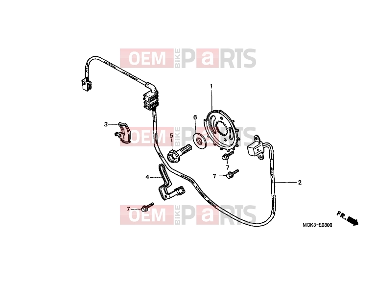 HONDA VT1100C2Y Shadow 2000 E-8 IGNITION DISTRIBUTOR GENERATOR