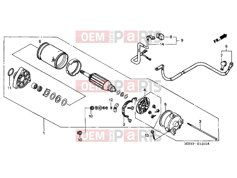 HONDA VT1100C3Y Shadow 2000 E-12 STARTER ENGINE