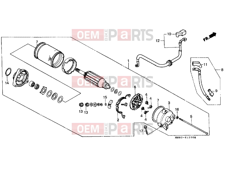 HONDA VT1100CH Shadow 1987 E-12 STARTER ENGINE