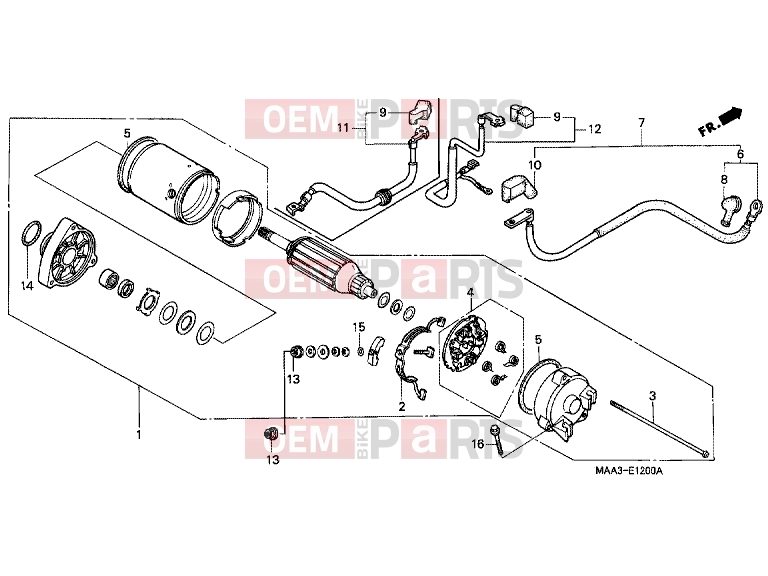 HONDA VT1100CS Shadow 1995 E-12 STARTER ENGINE