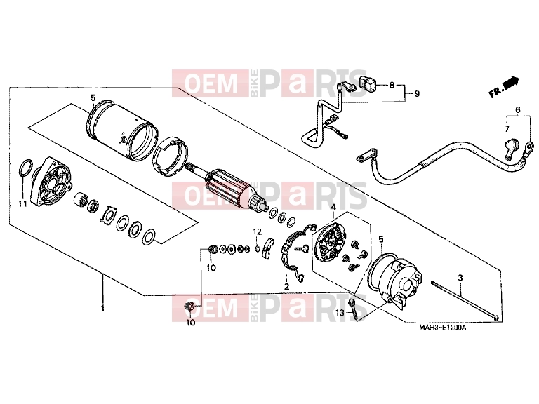 HONDA VT1100D2X Shadow 1999 E-12 STARTER ENGINE