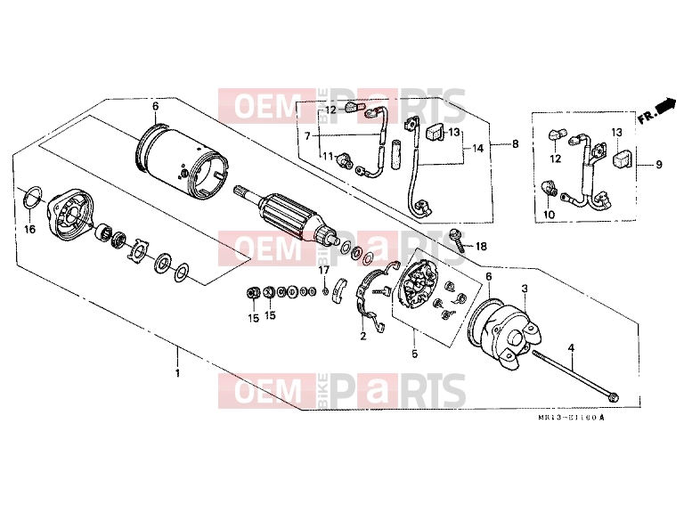 HONDA VT600CP Shadow 1993 E-11 STARTER ENGINE