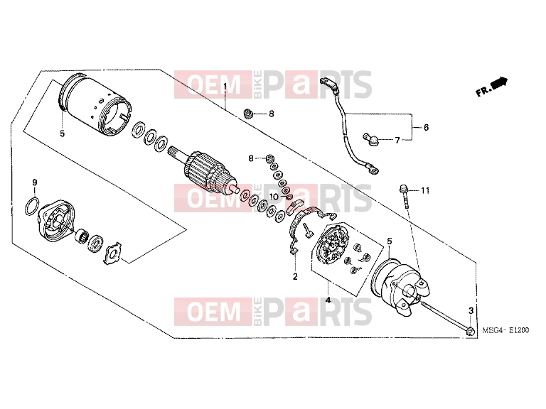 HONDA VT750CA7 Shadow 2007 E-12 STARTER ENGINE