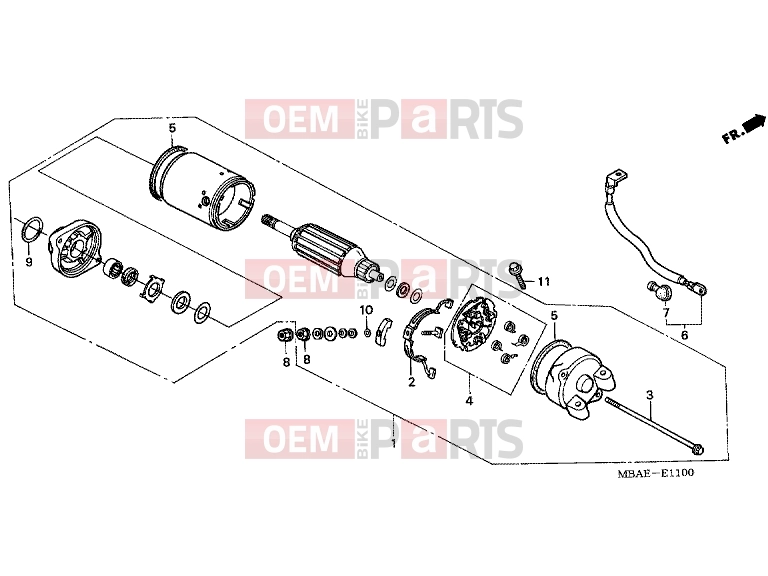 HONDA VT750CD3Y Shadow 2000 E-11 STARTER ENGINE