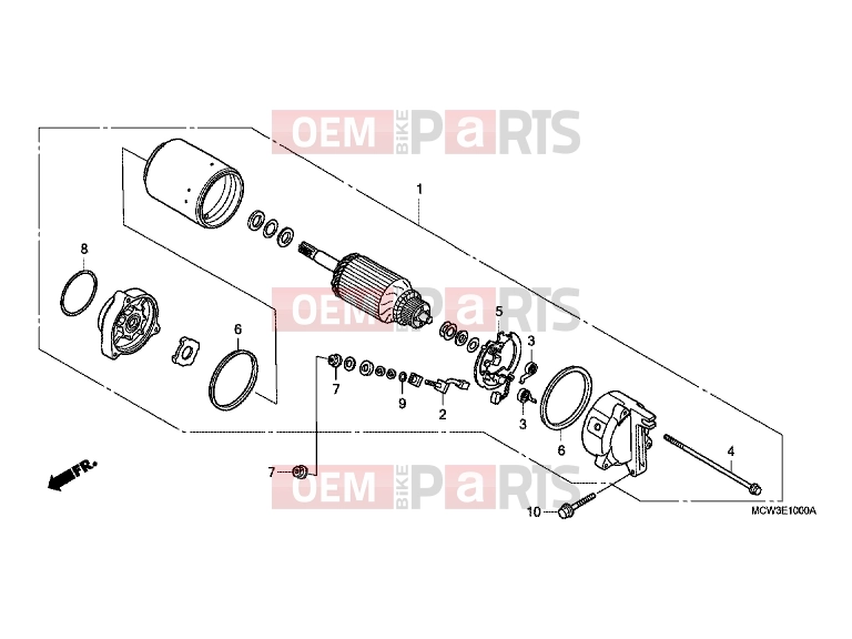 HONDA VFR8004 VFR 2004 E-10 STARTER ENGINE