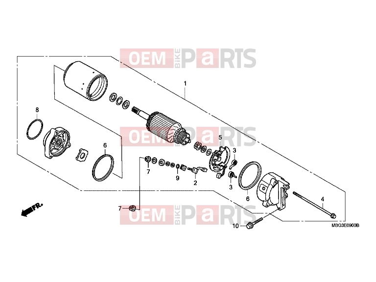 HONDA VFR800FIY VFR 2000 E-9 STARTER ENGINE