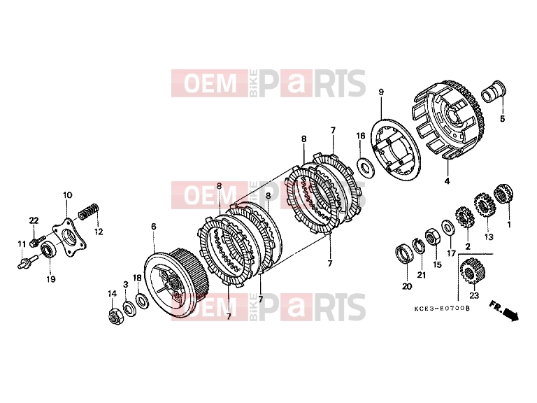 HONDA XR250RT XR250R 1996 E-7 CLUTCH