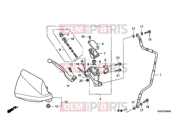 HONDA XR250RT XR250R 1996 F-4 FRONT MASTER CYLINDER (CM)