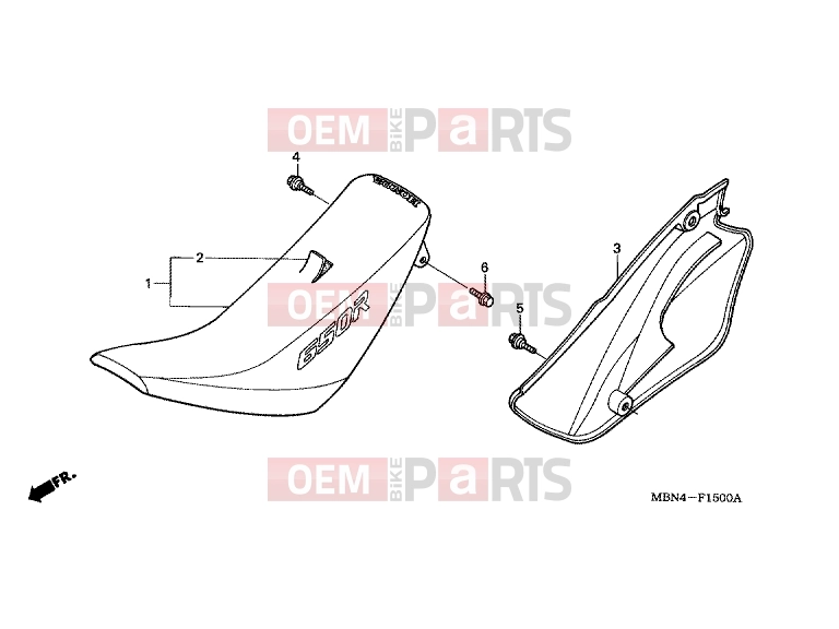 HONDA XR650R3 XR650R 2003 F-15 SEAT / J. SIDE COVER