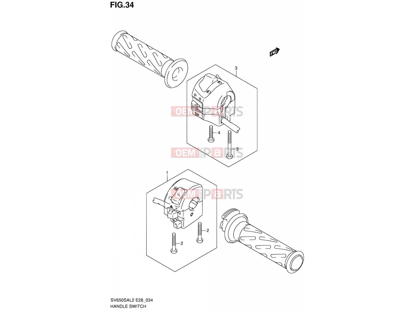 SUZUKI SV650SA L2 (2012) (E03,E28,E33) 34 - HANDLE SWITCH