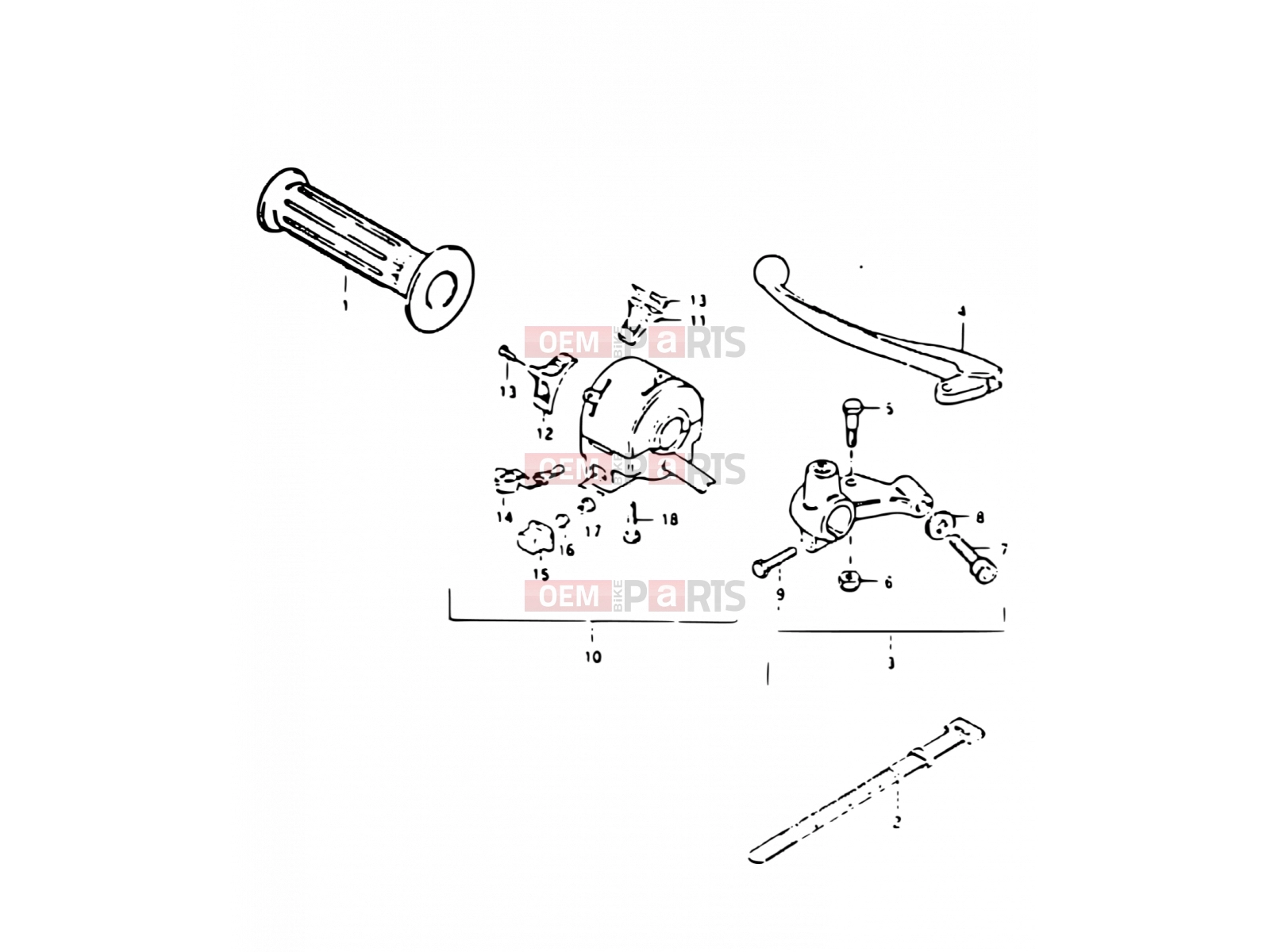 SUZUKI TS125 N (1992) 50 - LEFT HANDLE SWITCH