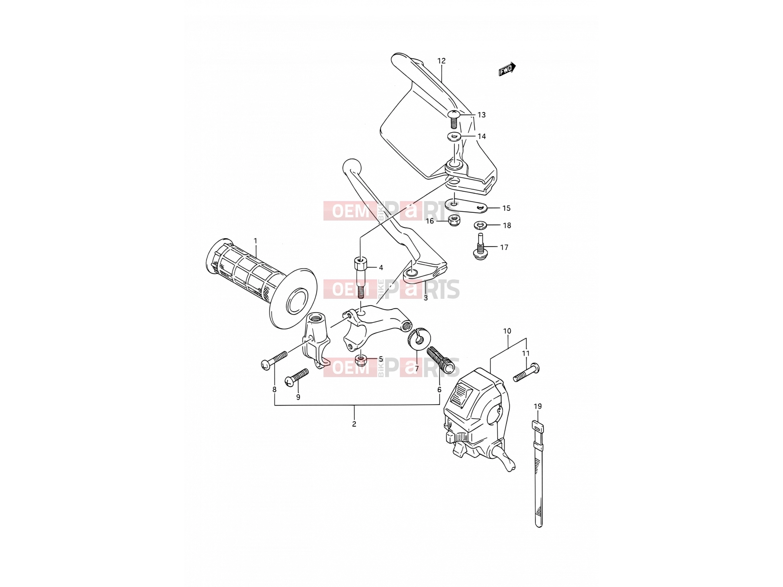 SUZUKI TS200R N (1992) (E03,E28,E33) 40 - LEFT HANDLE SWITCH