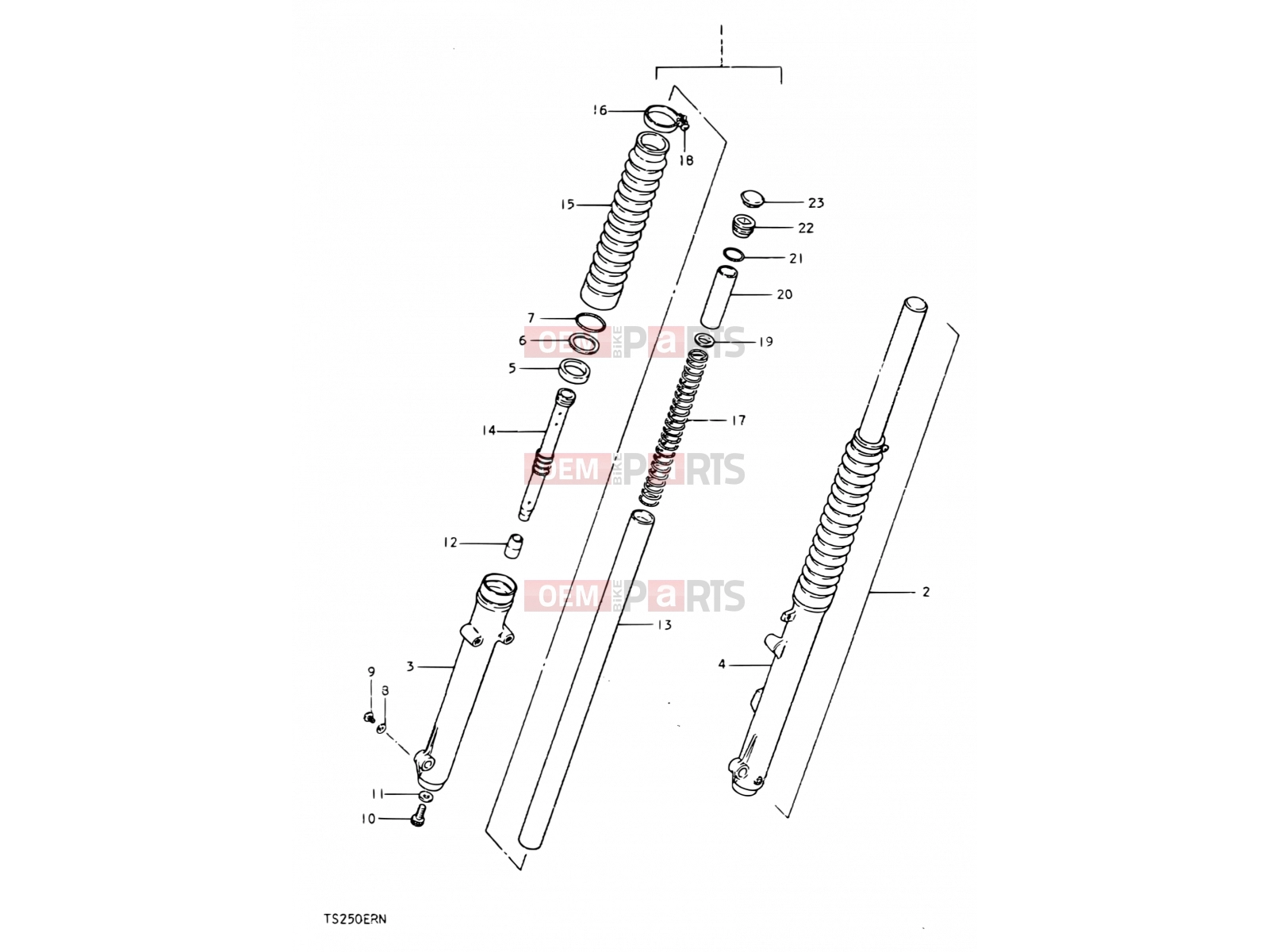 SUZUKI TS250ER N (1992) 46 - FRONT FORK