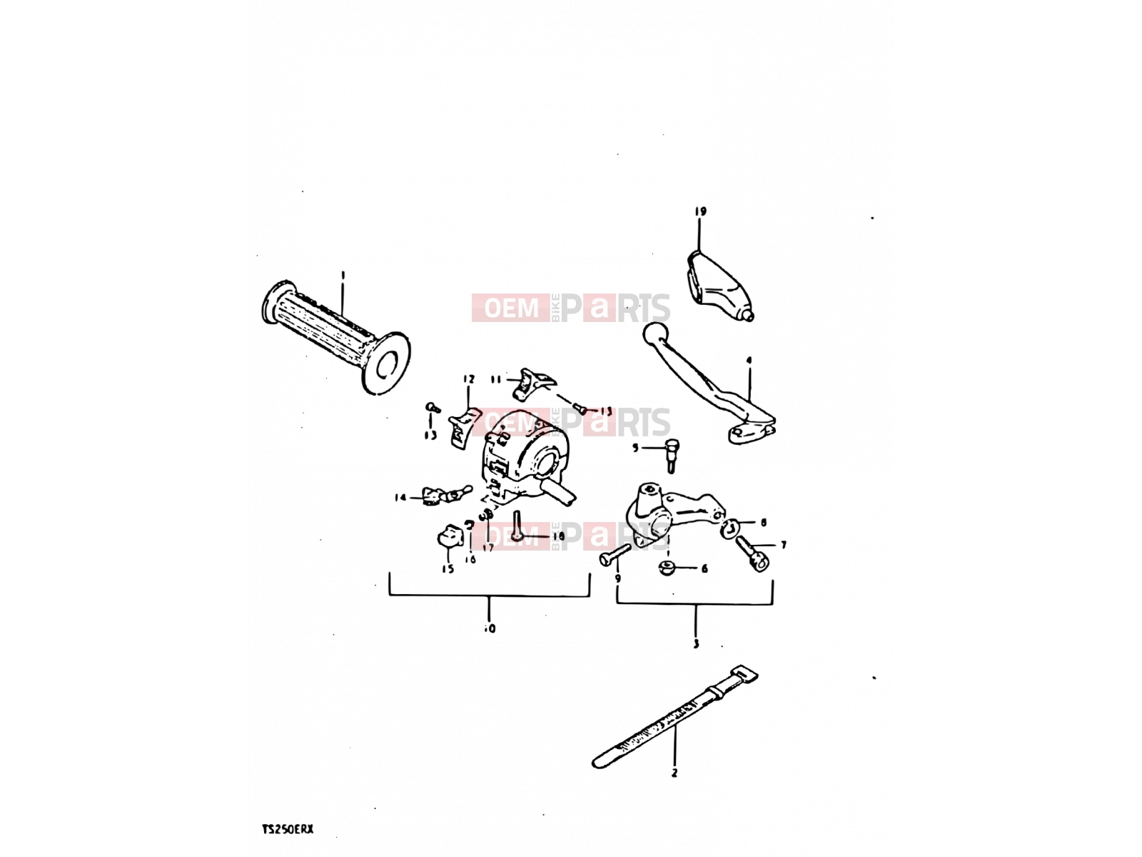 SUZUKI TS250ER X (1999) 60 - LEFT HANDLE SWITCH