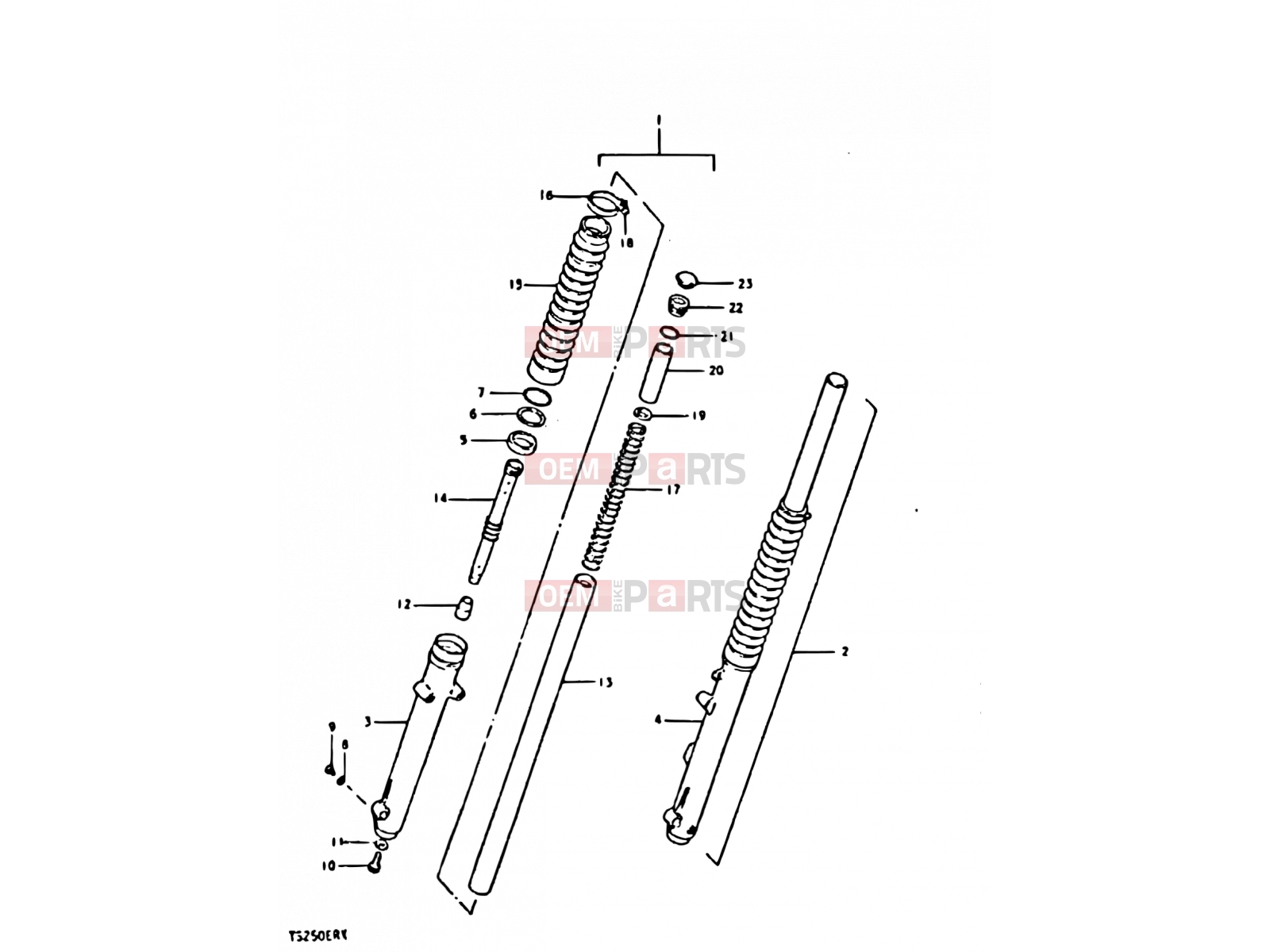 SUZUKI TS250ER X (1999) 53 - FRONT FORK