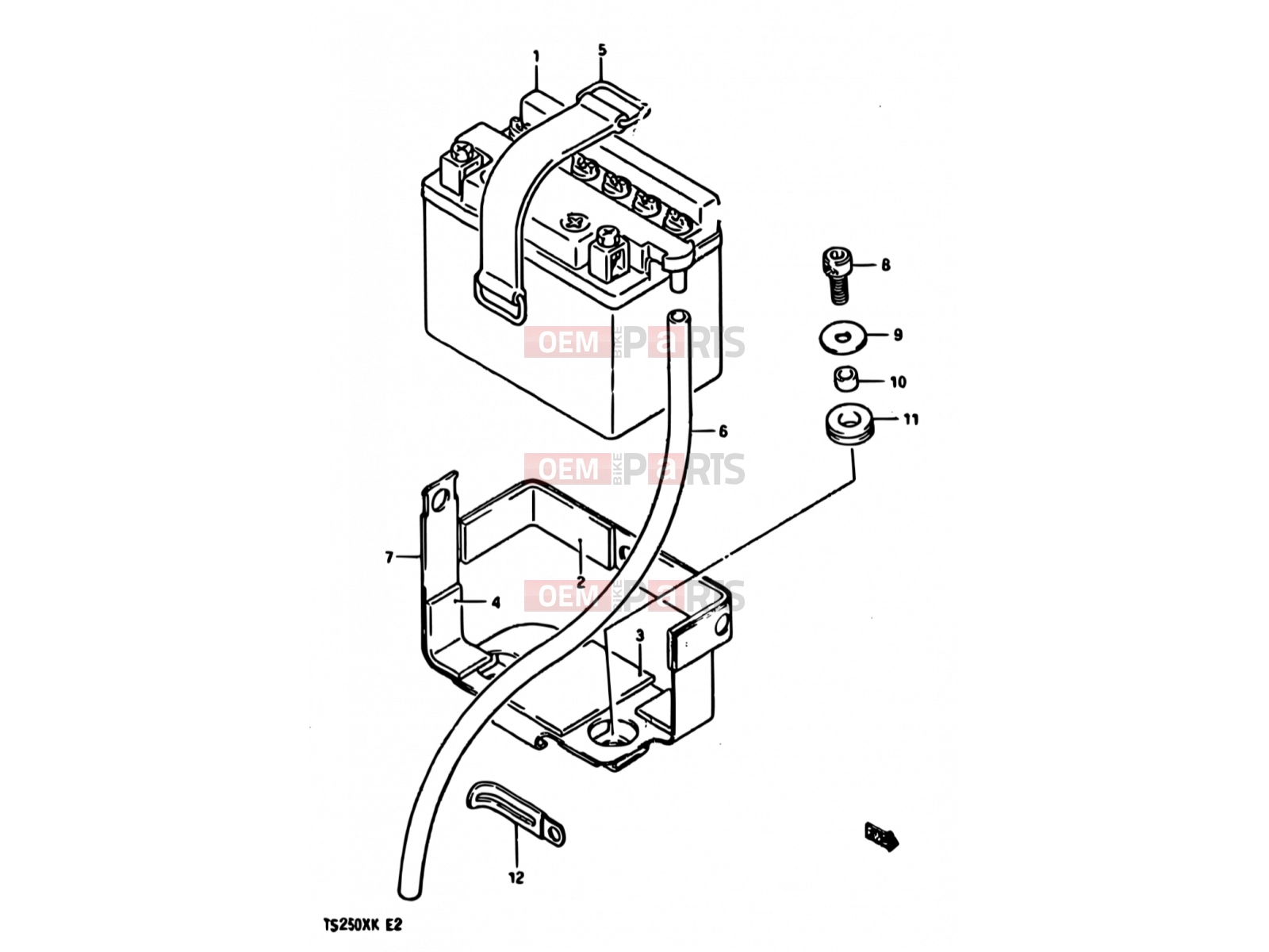 SUZUKI TS250X E (1984) 20 - BATTERY