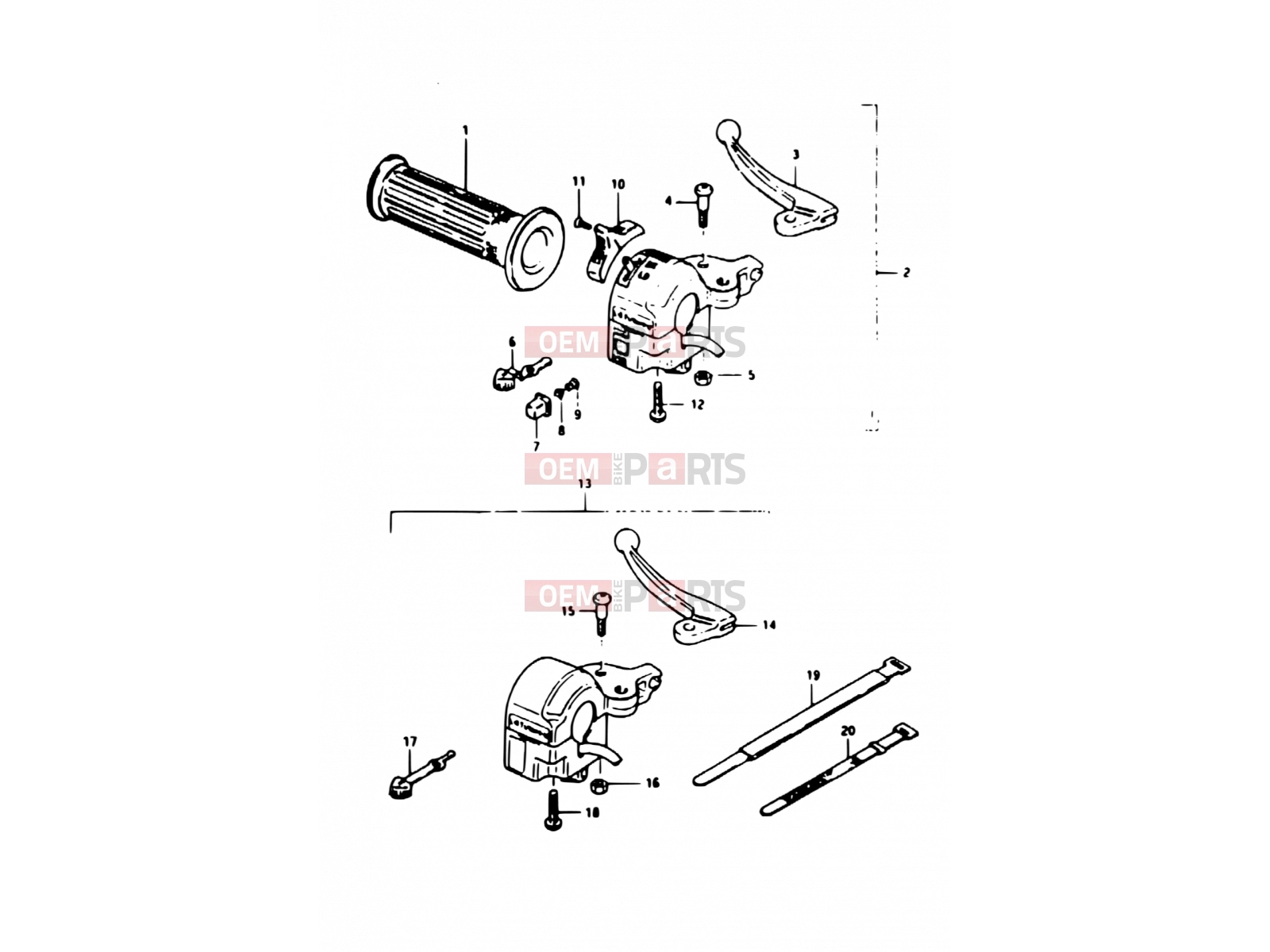 SUZUKI TS50ERK D (1983) 60 - LEFT HANDLE SWITCH