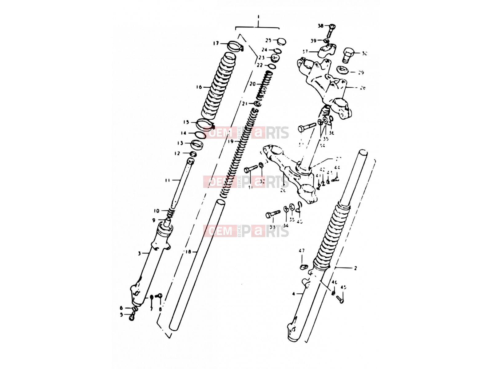 SUZUKI TS50ERKD D (1983) 50 - FRONT FORK