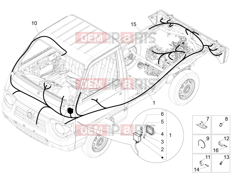 VEHICULE COMERCIALE PIAGGIO Quargo Quargo 2007-2017 ELECTRICAL SYSTEM » MAIN CABLE HARNESS
