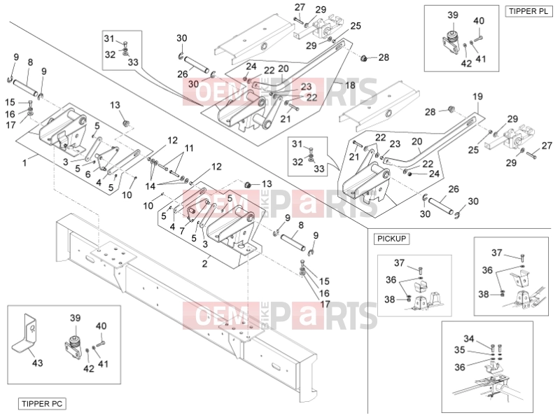 VEHICULE COMERCIALE PIAGGIO Benzina/GPL/Metano Maxi Porter MAXXI Multitech E4 2010 - E5 2013 - E5+ 2014 FRAME - PLASTIC PARTS - COACHWORK » LOADING BOX COMPONENTS