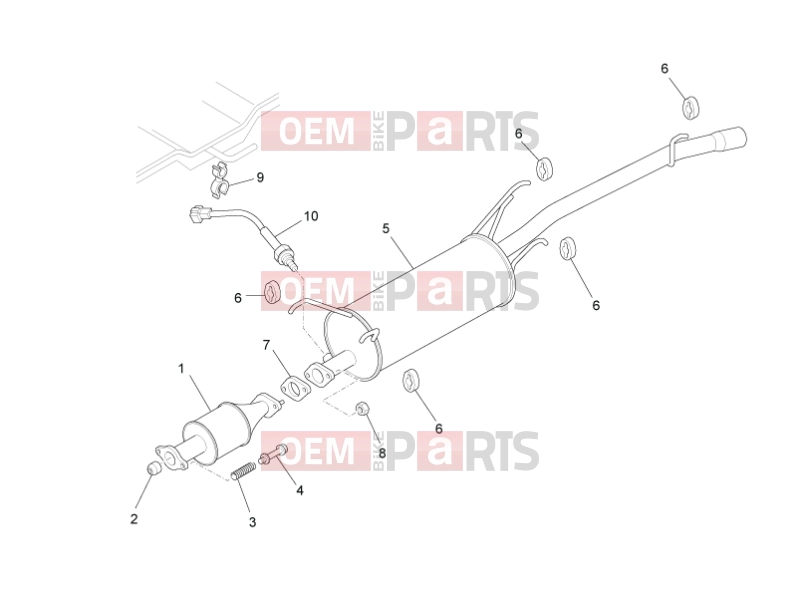 VEHICULE COMERCIALE PIAGGIO Benzina/GPL/Metano Maxi Porter MAXXI Multitech E4 2010 - E5 2013 - E5+ 2014 ENGINE » SILENCER