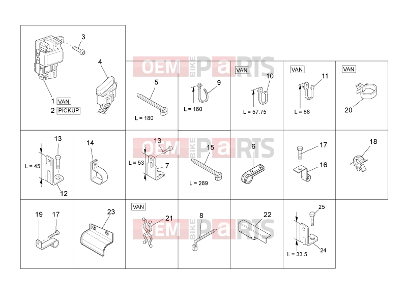 VEHICULE COMERCIALE PIAGGIO Diesel Standard Porter D120 E5 - 2011-től ELECTRICAL SYSTEM » ELECTRICAL SYSTEM COMPONENTS