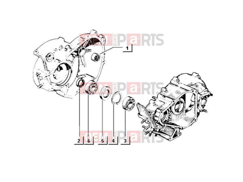 ape MIX 50CC 2T 1998-2008 ENGINE » MAIN BEARINGS
