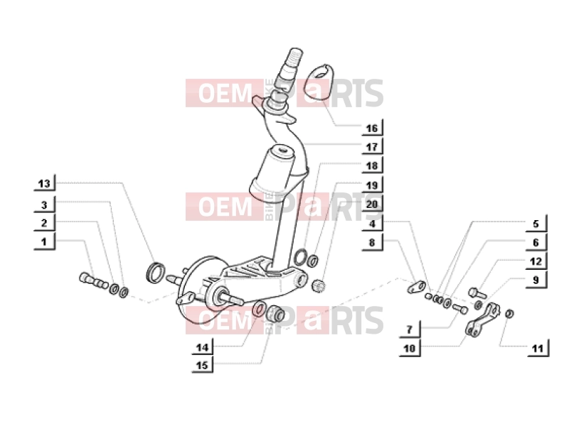 ape MIX 50CC 2T 1998-2008 HANDLEBARS » STEERING COLUMN