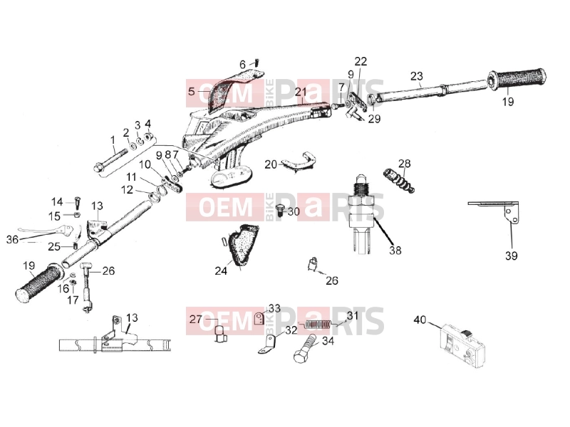 ape Calessino 200 2013-tól HANDLEBARS/STEERING » HANDLEBARS - MASTER CIL.