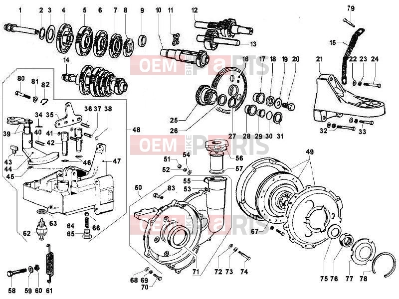 ape Calessino 2007-2012 ENGINE » GEAR-BOX COMPONENTS