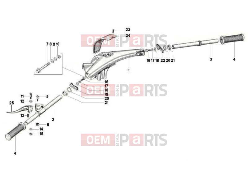 ape Calessino 2007-2012 HANDLEBARS/STEERING » HANDLEBARS - MASTER CIL.