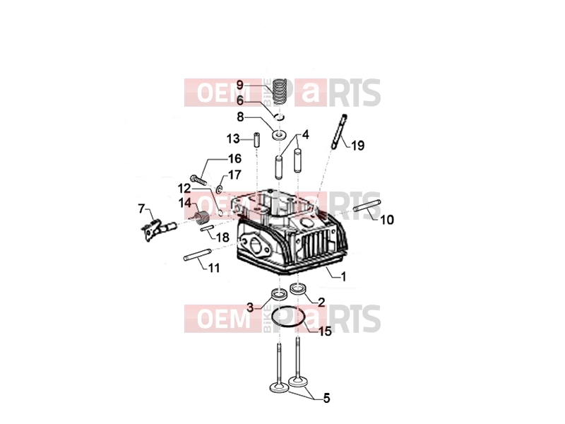 ape Classic 400 2014-től ENGINE » HEAD UNIT - VALVE