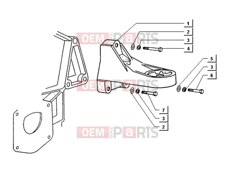 ape TM 703 DIESEL 422CC 1997-2004 ENGINE » ENGINE SUPPORT