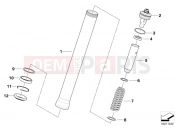 BMW Motorrad BMW 2011 S models HP4 (0D01, 0D11) Fork tube, left