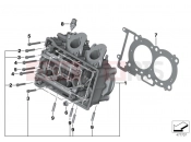 BMW Motorrad BMW 2011 C-Models C 650 GT (0133, 0134) Cylinder Head/Mounting parts