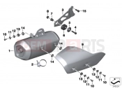 BMW Motorrad BMW 2011 C-Models C 650 GT (0133, 0134) Muffler catalyst/attach.parts