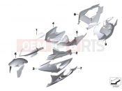 BMW Motorrad BMW 2013 S models S 1000 RR 12 (0524,0534) Paint part YNC1 racing-red/white/black