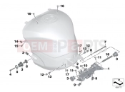 BMW Motorrad BMW 2013 S models S 1000 RR 15 (0D10,0D21) Fuel tank mounting hardware