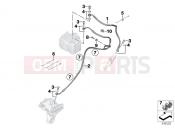 BMW Motorrad BMW 2013 S models S 1000 RR 15 (0D10,0D21) Brake pipe rear ABS