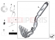 BMW Motorrad BMW 2013 S models S 1000 RR 15 (0D10,0D21) HP Titanium exhaust system